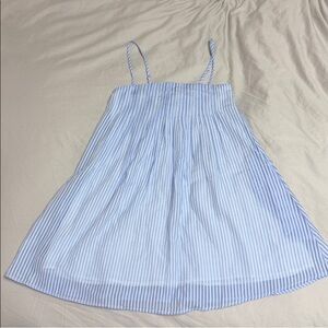 NWT Altar’d State Blue Striped Mini Dress XS Adjustable Straps Feminine Summer
